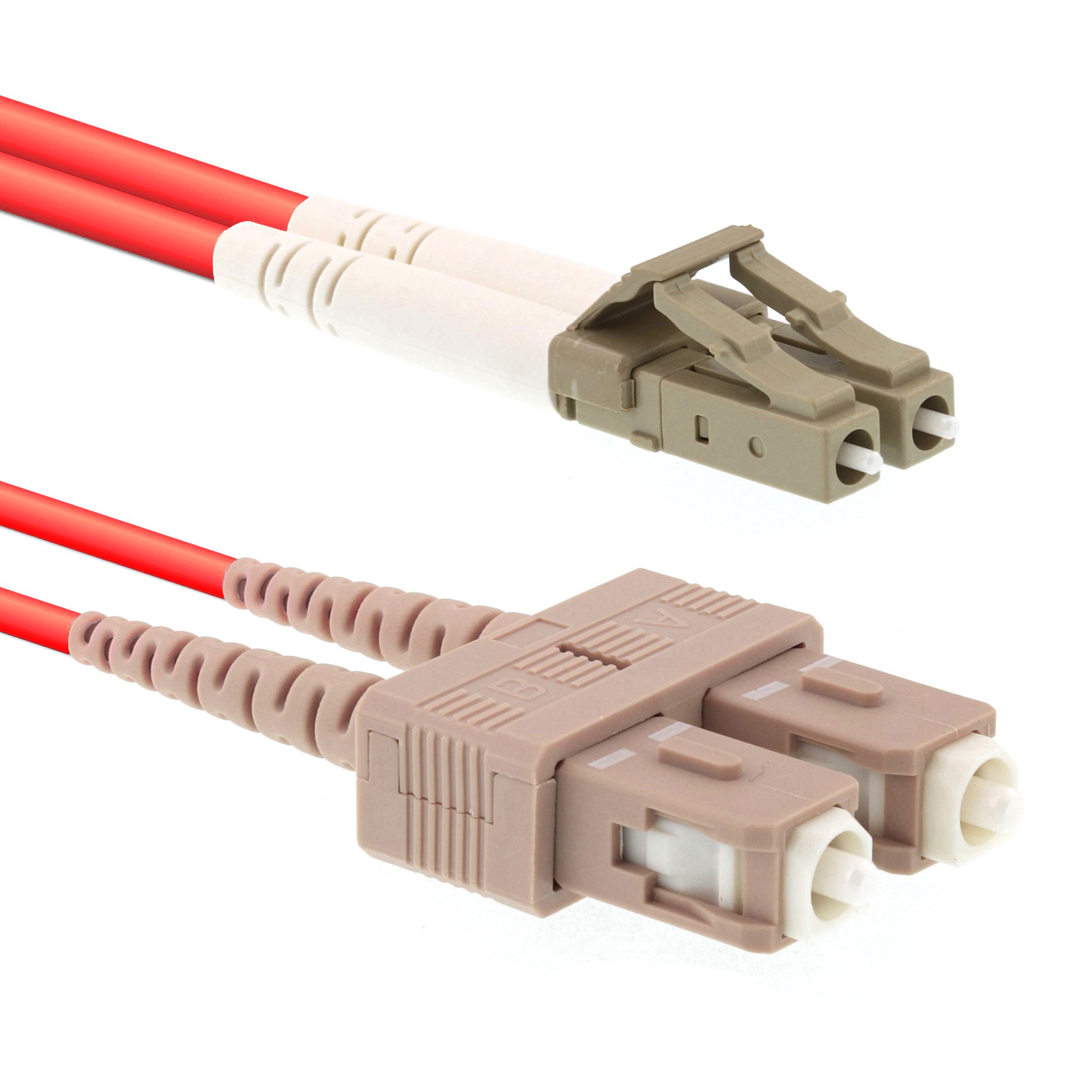 CCD LC-SC Multimode OM1 Duplex Fibre Optic Patch Cable