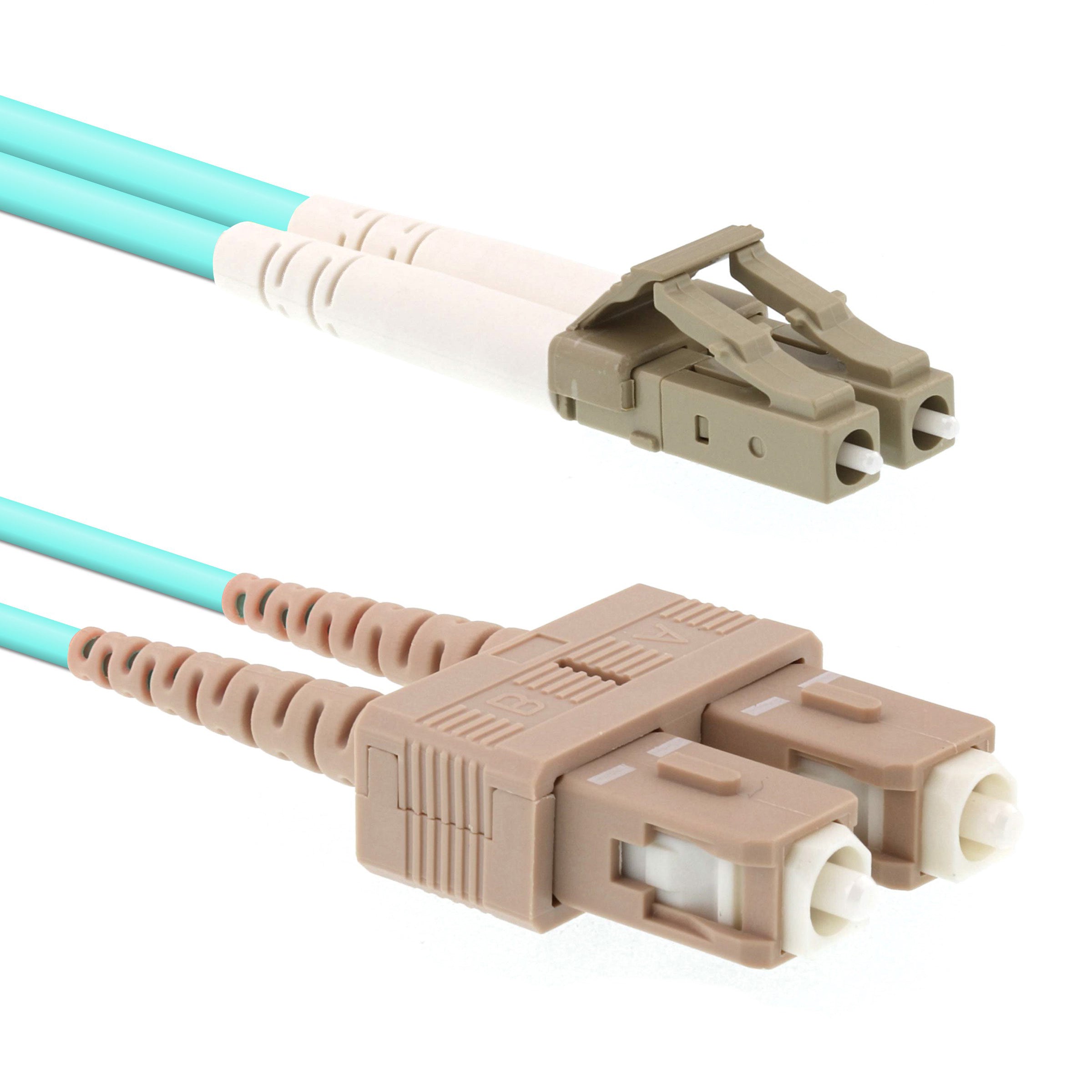 CCD LC-SC Multimode OM4 Duplex Fibre Optic Patch Cable